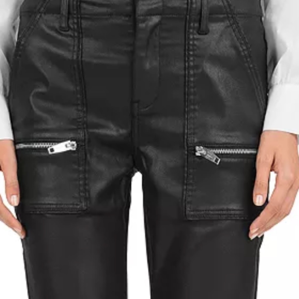 The Kooples Lizy Faux-Leather Zip-Detail Pants, size EU 38